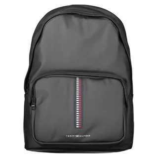 Stylischer Herren-Rucksack Schwarz mit Laptopfach und Außentasche - Schwarz