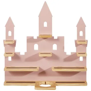 Ben'n'jen Regal für Toniebox und Figuren , Naturfarben, Pink , Holz , Kiefer , massiv , Abstraktes , 9 Fächer , 58x59x15 cm , Fsc , Typenauswahl, Toniebox und tonies®-Figuren kompatibel , Wohnzimmer, Regale, Wandregale