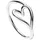 Essence Organisch Geformtes Herz Kleiner Ring aus Sterling Silber Größe 56 194361C00-56