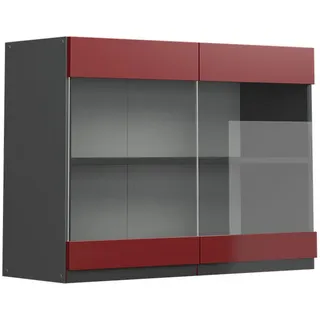Vicco Hängeschrank Küchenglasschrank R-Line 80 x 60 x 31 cm Rot