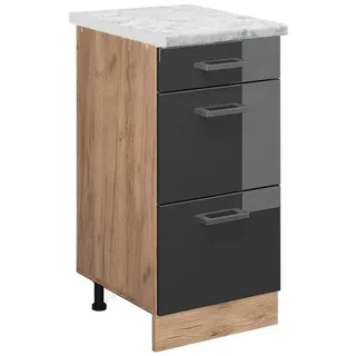 Vicco Schubladenschrank R-Line 40 x 81,6 x 60 cm Anthrazit Hochglanz