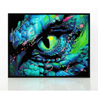 needle art world Diamond Painting Neon Drachenauge