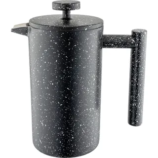 Café Olé CFD Granite Cafetière, doppelwandiger Körper aus 18/10-Edelstahl und Siebfilter, Schwarze Oberfläche in Granitoptik, 350 ml (3 Espressotassen oder 1 Becher)