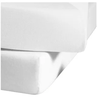 FLEURESSE Spannbettlaken Mako-Satin 200 x 200 cm weiß