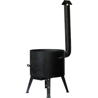 Herd mit Tür, Aschenbecher und Kamin für 16-Liter-Kessel