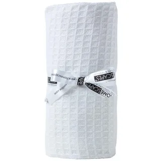 Homescapes Babydecke Waffelpiqué 90/110 cm, Bio-Baumwolle , Weiß , Textil , Uni , Rechteckig , 90x112 cm , Oeko-Tex® , Schlafen, Babybettausstattung, Babydecken & Babykissen, Babydecken