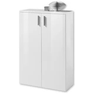 Stella Trading Schuhschrank 80 x 120 x 35 cm hochglänzend / weiß