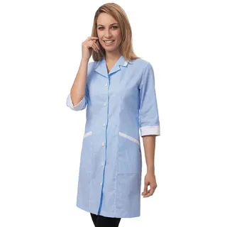 Siggi Horeca Cleo-Kittel, Damen, Weiß/Hellblau, 3XL