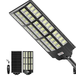 Lenlun 6000W Solarlampen für außen mit Bewegungsmelder, 7000K Solar Wegeleuchte, IP66 Wasserdichte LED Strassenlaternen mit Fernbedienung für Hof Garten Parkplatz Straßen