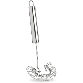 Wenco Spiralbesen und Schneebesen zum Rühren, Mischen, Schlagen, Aufschäumen - 22cm aus Edelstahl – Spülmaschinengeeignet, Silber