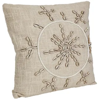 Romimex Kissen, Creme, 45 x 8 x 45 cm