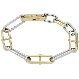 Fossil Heritage D-Link Armband Edelstahl Bicolor Gold 19,5 cm