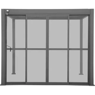 gardenson Schiebetür 300 cm Anthrazit
