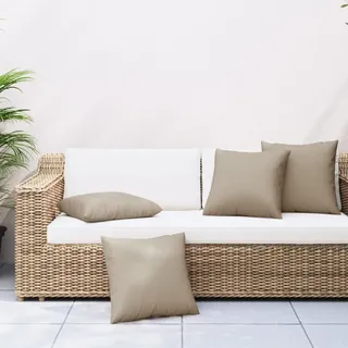 Möbel Sofakissen 4 Stk. Taupe 50x50 cm Stoff - Gartenmöbelauflagen 360389 - Taupe