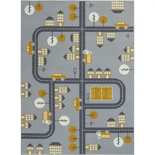 HANSE HOME Teppich »Town«, rechteckig, 0,9 mm Höhe, Kurzflor, Kinderteppich, Spielteppich, Straßen Design, Kinderzimmer