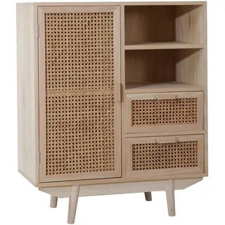 SalesFever Sideboard 70 cm im skandinavischen Design mit Rattan-Front und Stauraum in natur | Gr.: onesize