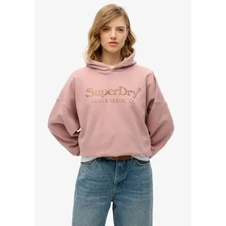 Superdry Kapuzensweatshirt »VENUE METALLIC RELAXED HOOD«, lila