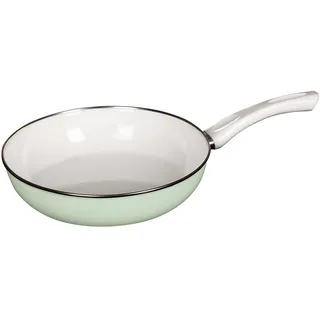 Riess, 0042-031, Ceramic Glas Pfanne Ø 24cm, Classic, GREEN, Grün, Volumen (empf.): 1,5 Liter, Herstellung in Österreich, LBH: 43,4x25,3x7,2cm, 1,235kg, Pfanne, Emailliert