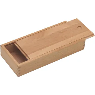 Paintersisters® Stiftebox mit Schiebe-Deckel - Holzbox, Holzschachtel aus fein lasiertem Buchenholz