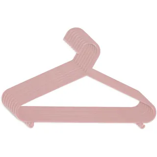 Bieco Kleiderbügel für Kinder und Baby - 8 Stück, Altrosa, Länge ca. 30 cm - Kunststoff Organiser für Kleiderschrank - Baby Clothes Hangers