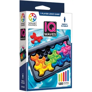 SmartGames - IQ Waves - Spiele für 6-Jährige - Lernspiele - Brettspiele - Puzzle-Spiele für Kinder und Erwachsene SMARTGAMES