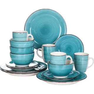 Porzellan-Geschirr-Set, Vintage-Design, verschiedene Stückoptionen, 16pcs