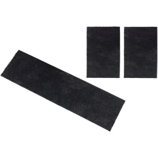 MY HOME »Shaggy 30« Höhe 30 mm 3 Stk. tlg. gewebt, 2- oder 3-teilig, Bettvorleger, Läufer-Set, Uni-Farben,