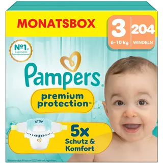 Pampers Premium Protection Gr. 3 (6-10 kg) 204 St.