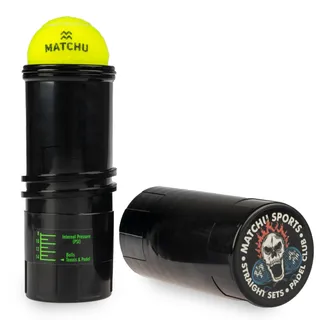 MATCHU - Druckregler für Padel- und Tennisbälle - Druckhalter - Druckwiederherstellung - Druckretter - Ball Pressurizer - Pressure Keeper - Lebensdauer verlängern - 22x8.3x CM - PRO Edition - Schwarz