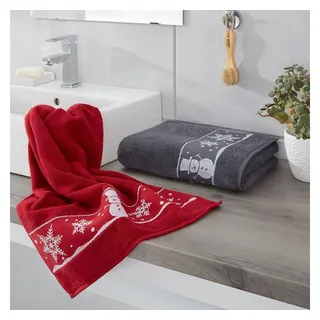Dyckhoff Schneemann Duschtuch 70 x 140 cm rot