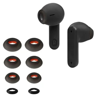 biiulhci Ersatz Ohrstöpsel für JBL Tune Flex, Ersatzpolster In-Ear Kopfhörer Aufsätze,8 Stück Polster (Black)