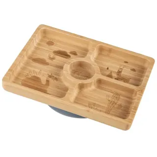 Citron Bambus Mit Saugnapf Und Löffelteller - Blue - One Size