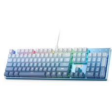 Redragon K556 SE RGB-hintergrundbeleuchtete kabelgebundene mechanische Gaming-Tastatur, 104-Tasten-Sockel, 3,5 mm schallabsorbierende Schaumstoffe, Hot-Swap leiser roter Schalter, Farbverlauf Blau