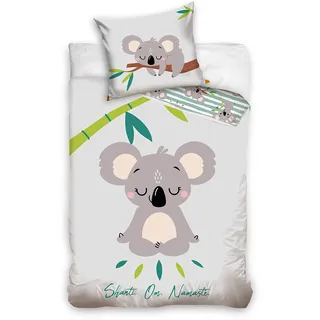 MTOnlinehandel Koala Bettwäsche 135x200 80x80 Baumwolle · Tiere Kinder- und Teenager-Bettwäsche für Mädchen und Jungen · Chiller-Set