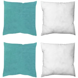 Zierkissen , Petrol , Textil , Uni , 50x50 cm , Heimtextilien, Wohntextilien, Kissen, Zierkissen