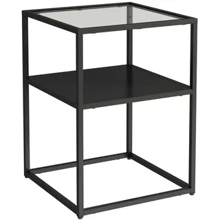 [en.casa] Beistelltisch Solund 55x40x40 cm Schwarz, matt