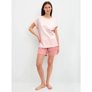 CALIDA Lovely Nights Pyjama-Shorts gestreift Peach Cream 40/42