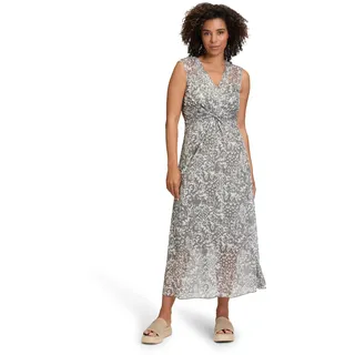 Cartoon Midikleid Druck Weiß/Khaki 42