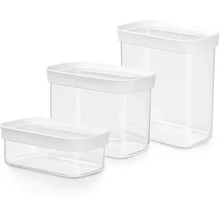 Emsa Frischhaltedose transparent rechteckig 0,45/1/1,6 l 3-teiliges Set