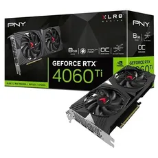 PNY GeForce RTX 4060 Ti Verto OC Dual Fan - 8GB GDDR6 RAM - Grafikkarte