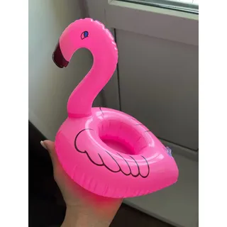 Flamingo Getränkehalter Pool, Mini Aufblasbare Getränkehalter mit Reparaturflicken, Flamingo Deko