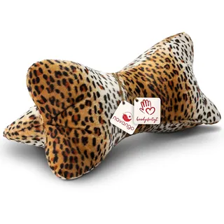 Navango Leseknochen Leopard Optik, kuschelweicher Bezug, 40 x 18 cm