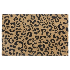 Bild von Fußmatte für Innen - Schmutzfangmatte Natur, Kokosmatte Leopardenmuster, Fußabtreter rutschfest für Flur, Terrasse, Eingangsbereich - 45x75cm