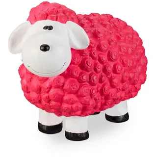 Relaxdays Gartenfigur Schaf , Multicolor , Keramik , 24x33x44 cm , Dekoration, Dekofiguren & Skulpturen, Dekotiere