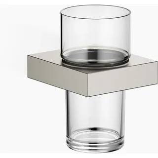 Dornbracht Glashalter mit Kristallglas, Wandmodell, 83400780-06, Farbe: Platin Matt