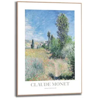 Reinders Poster "Monet - landscape in Ile Saint-Martin" Wohnzimmer - Blau - MDF - Kunst - 50x70 cm, farbe bild(er): blau