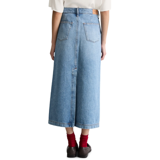 Jeansrock MARC O'POLO DENIM, Damen, Gr. 26, medium blau, Denim/Jeans, Obermaterial: 100% Baumwolle, ca. Mitte Wade, Röcke Jeansrock, regular fit mit Ananasblattfasern