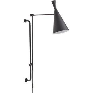 Beliani Wandlampe 1-Flammig Schwarz