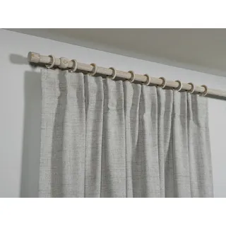 GARDINIA Holz-Gardinenstangen-Set Shorty 1-Lauf Ø 25 mm Castell-Eiche 200 cm