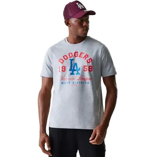 New Era Mlb Wordmark Regular Los Angeles Dodgers Kurzarm-t-shirt - Grey Medium - S
